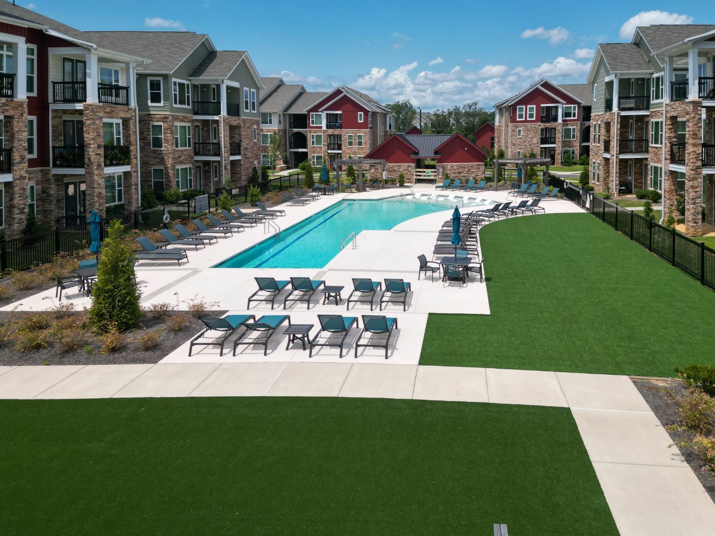 Addison Ridge Apartments pool area and commercial grounds Fayetteville NC